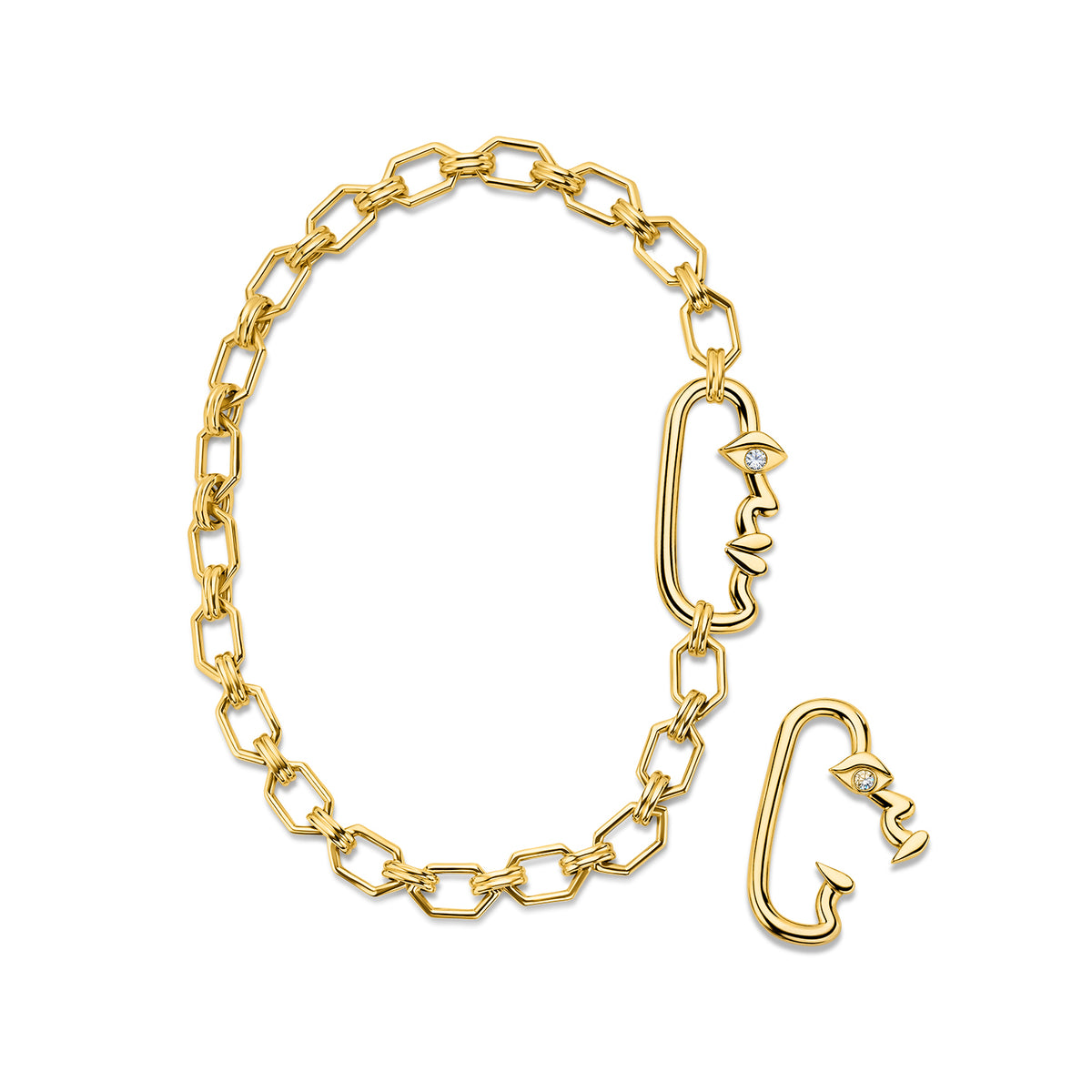 Face Connector with Diamonds