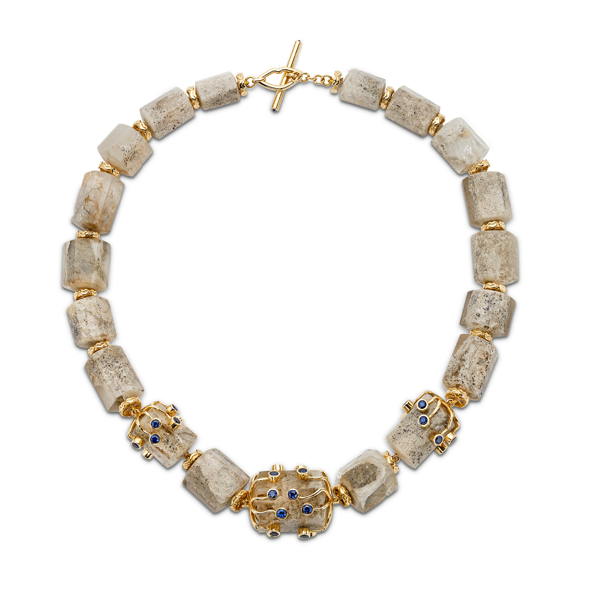 Garden Quartz Eye Lash Beaded Cap Necklace