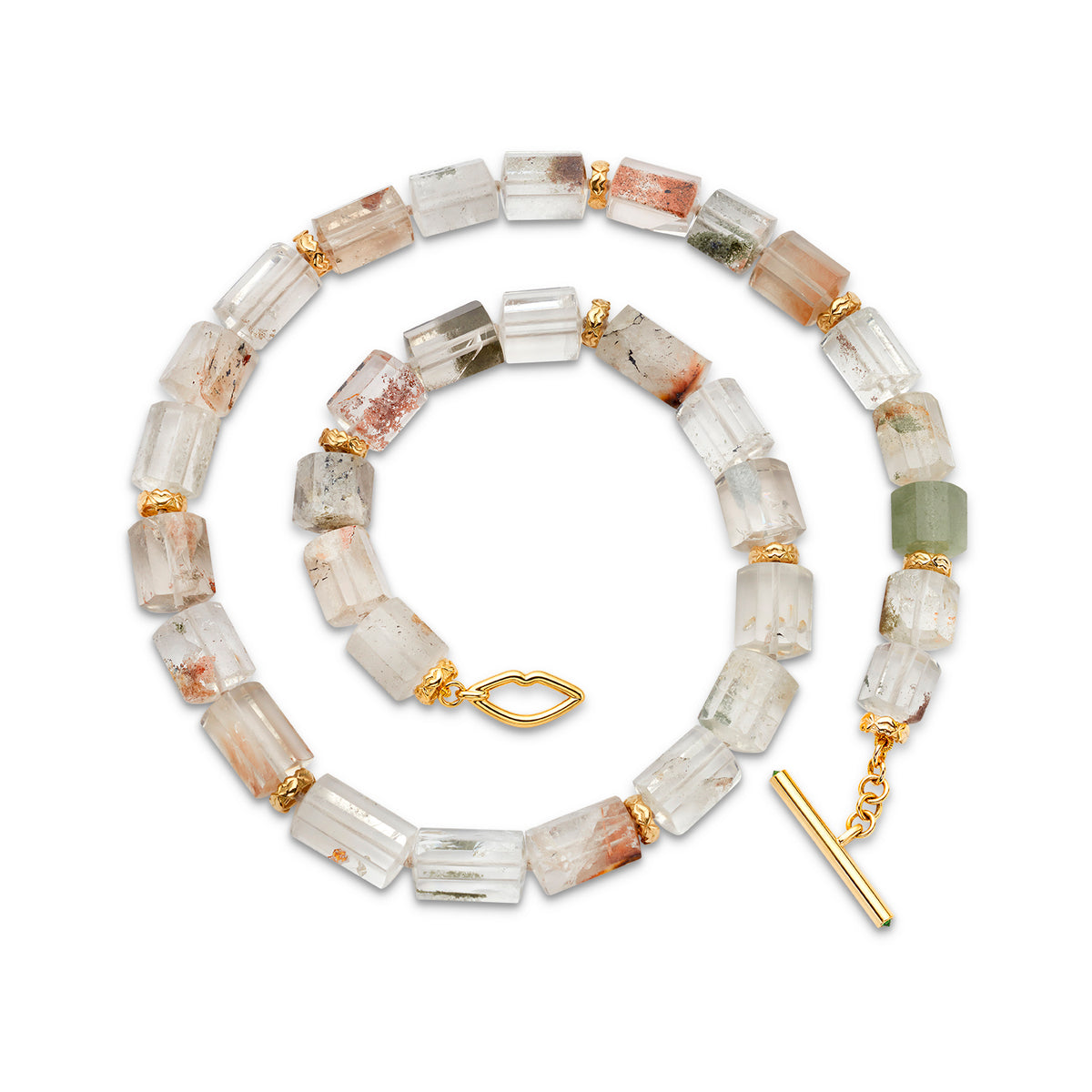 Lg Garden Quartz Beaded Necklace