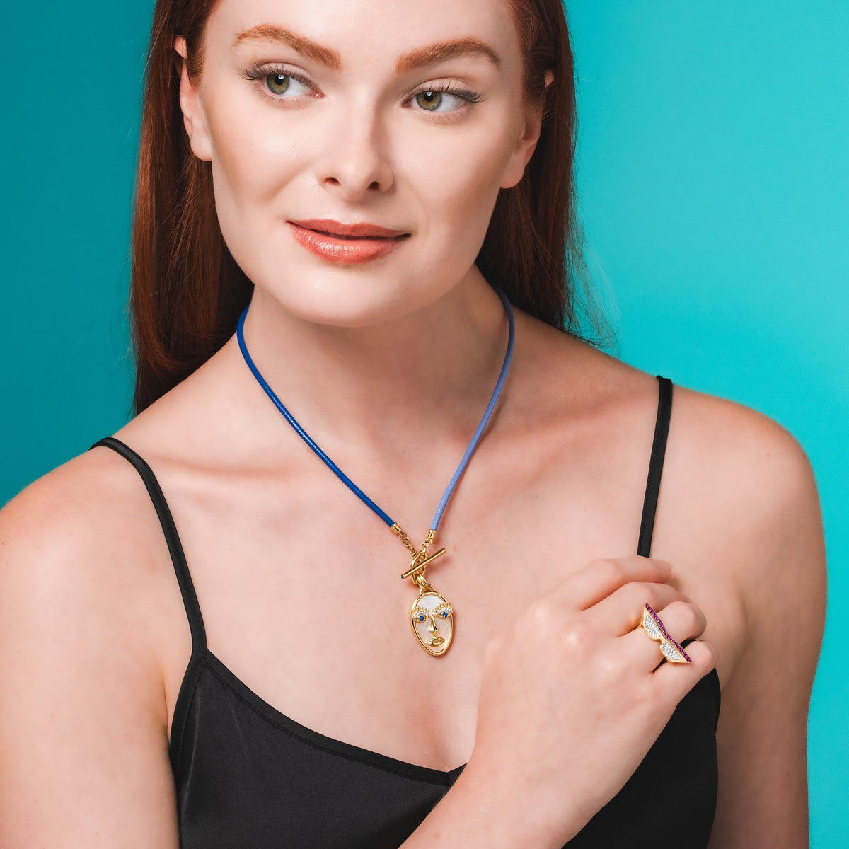Single Faced Pendant on model