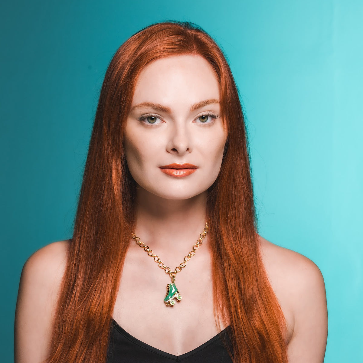Rollerskate with Chrysoprase on model