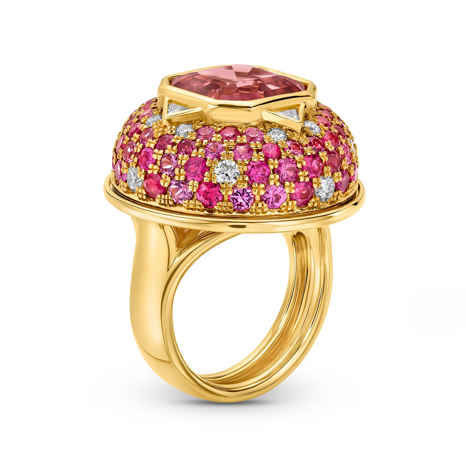 Octagon Gemstone Ring