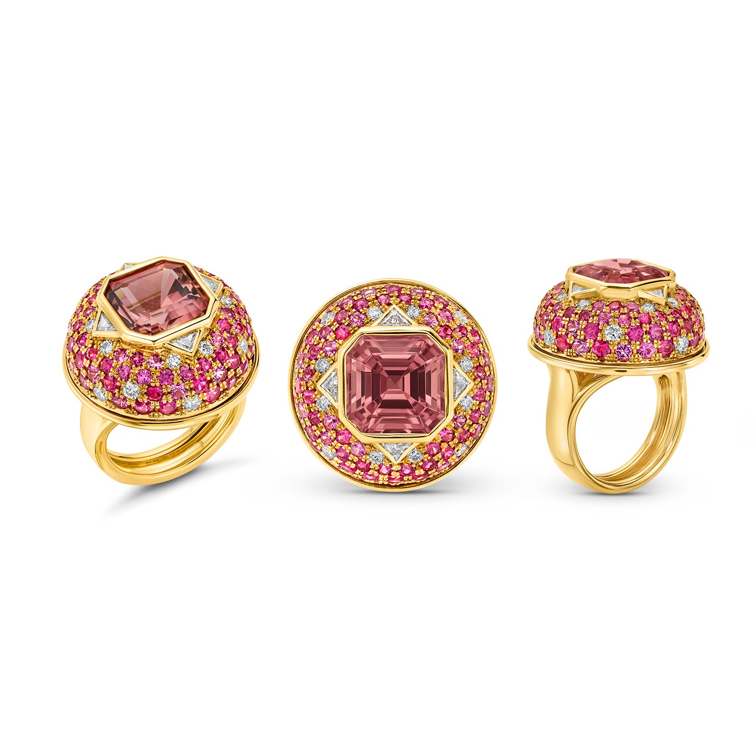Octagon Gemstone Ring