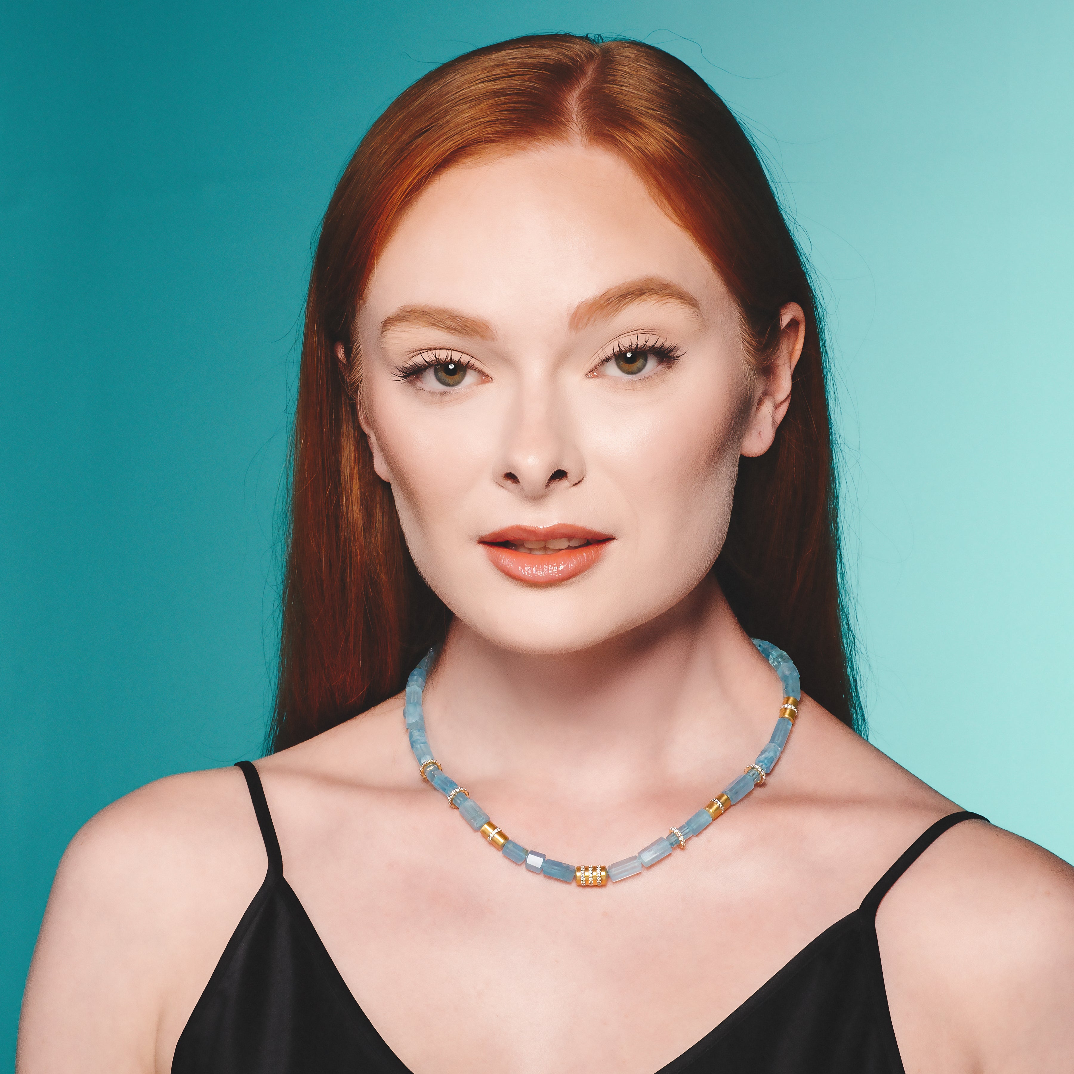 Aquamarine Beaded Necklace
