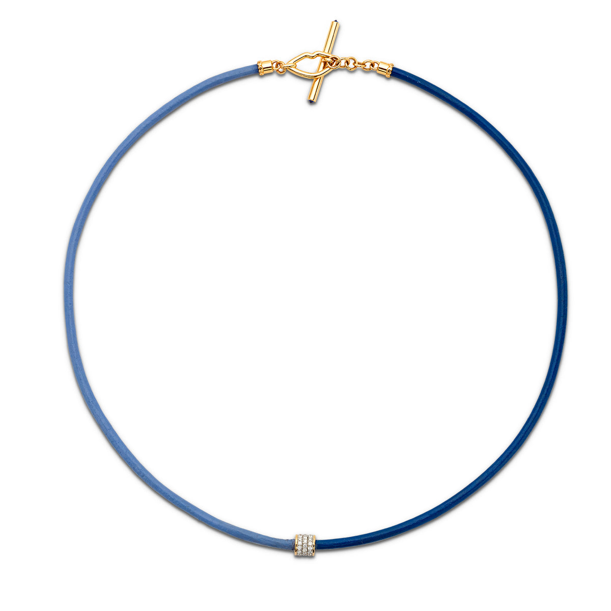Blue Leather Cord