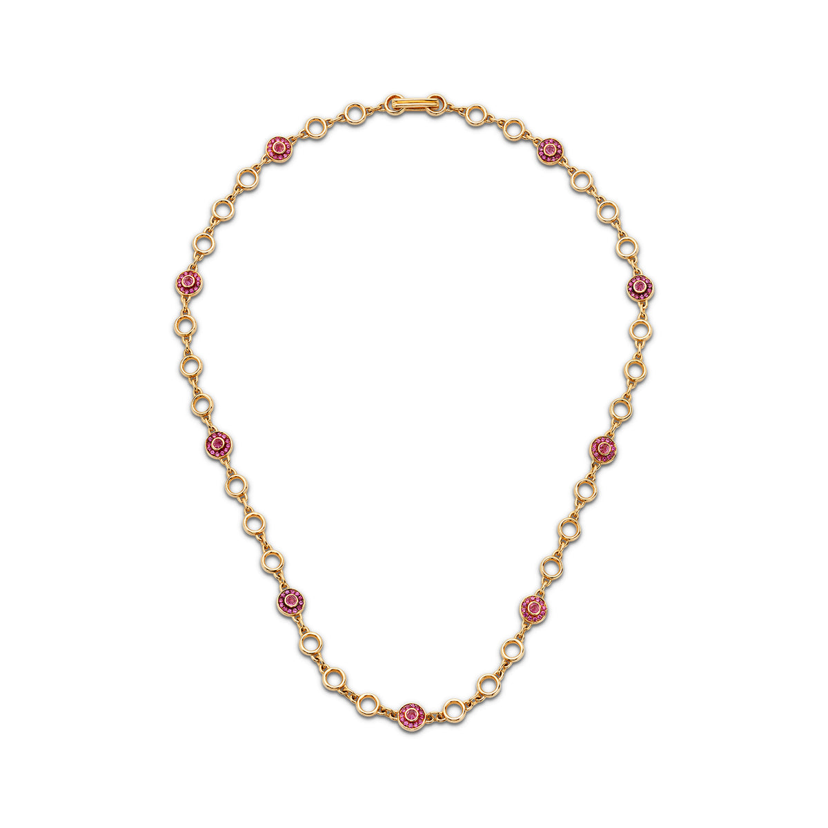 Rollerskate Wheel Necklace w/Sapphire