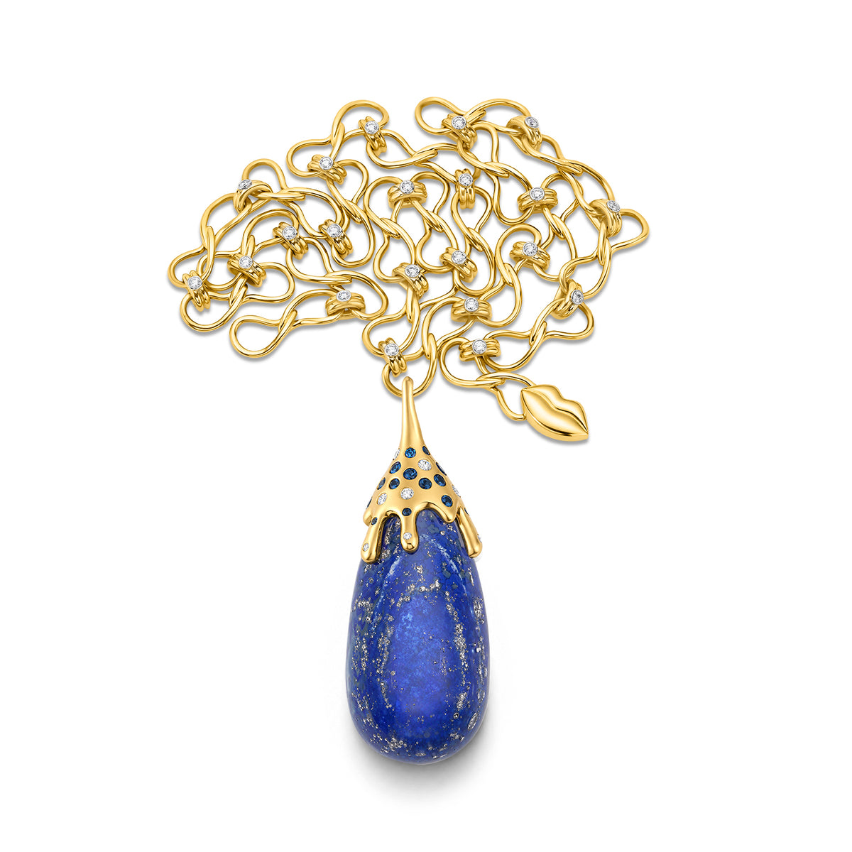 Dripping Lapis Pendant