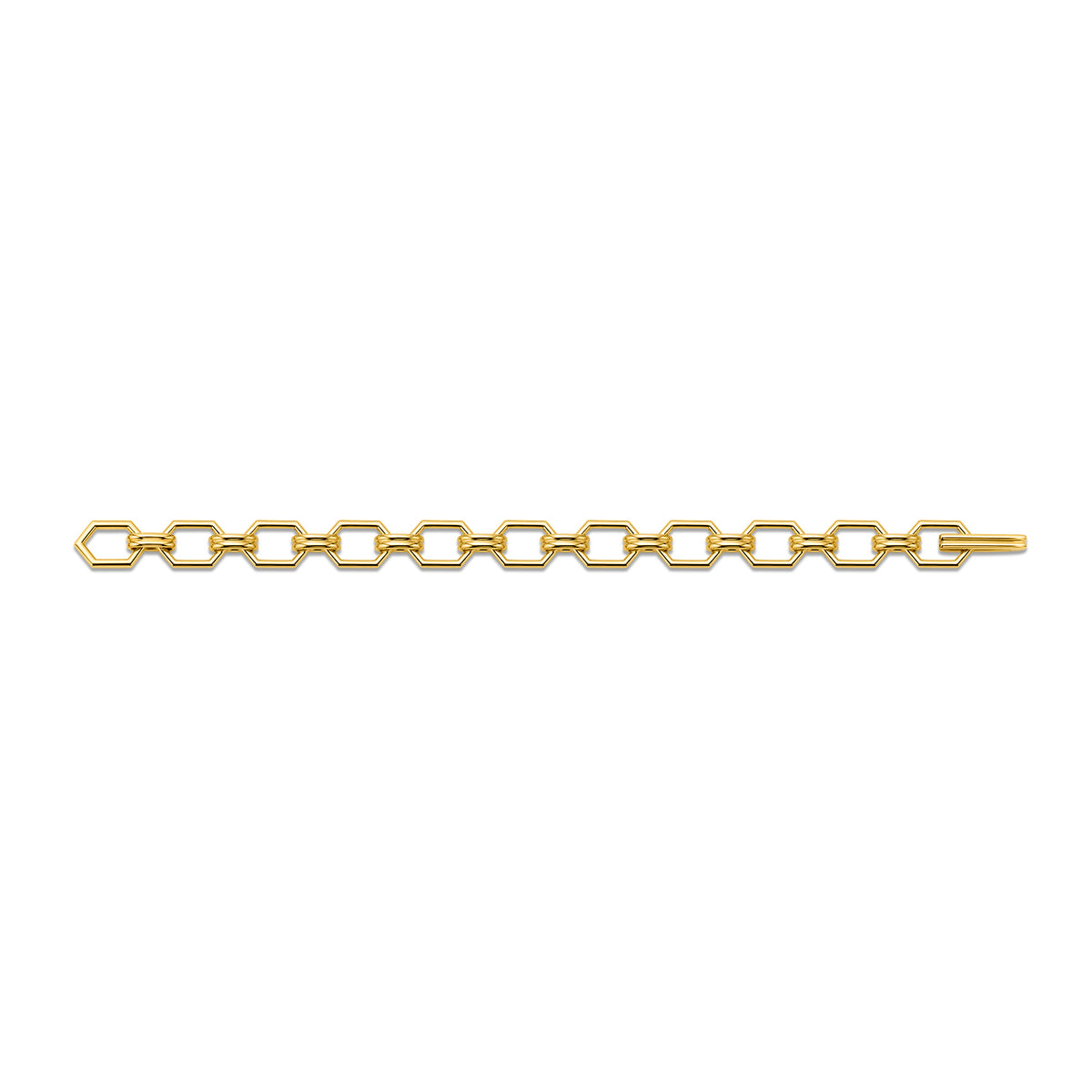 Elongated Hexagon link bracelet