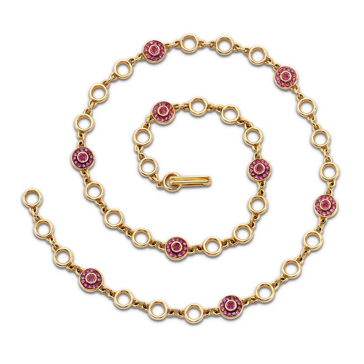 Rollerskate Wheel Necklace w/Sapphire