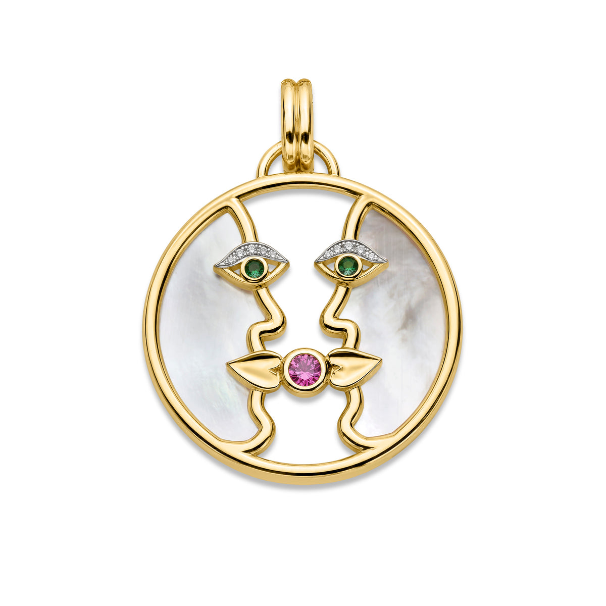 Two-Faced Kissing Pendant