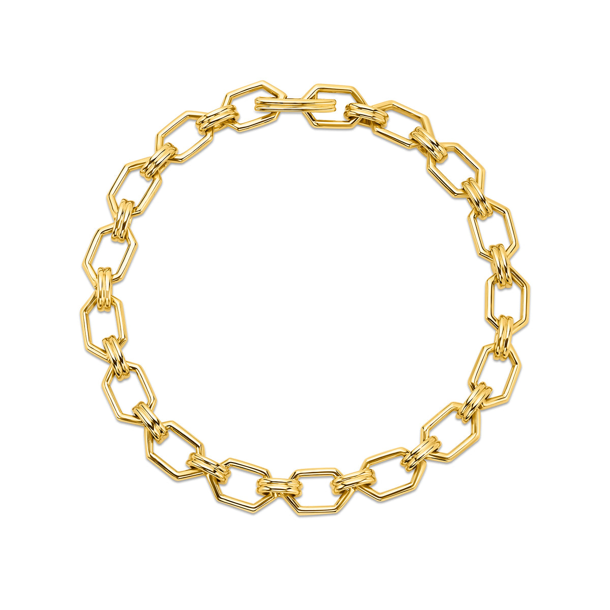Small Hexagonal Chain Bracelet