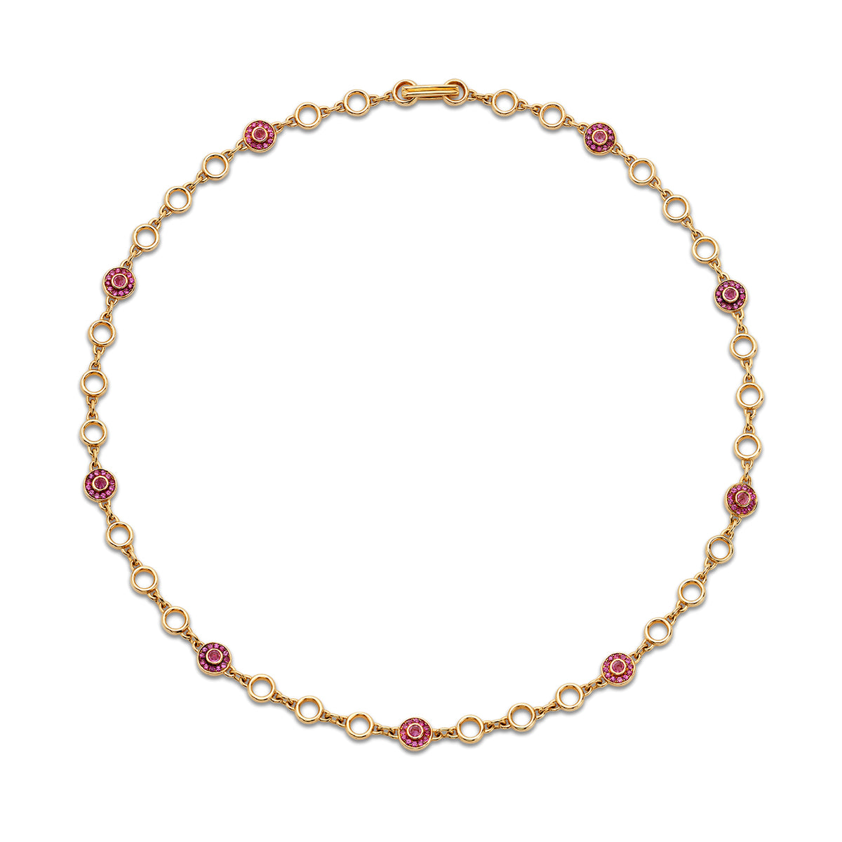Rollerskate Wheel Necklace w/Sapphire