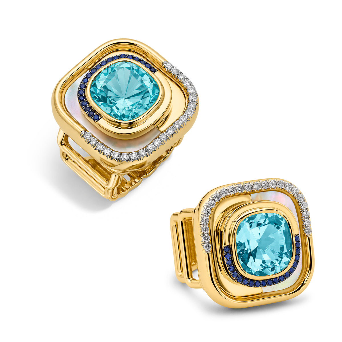 Small Art Deco Ring w/Aquamarine