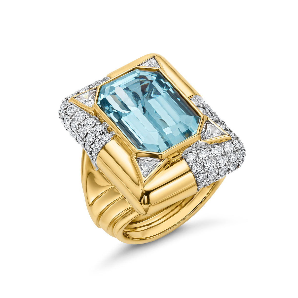 Octagon Pavé Ring