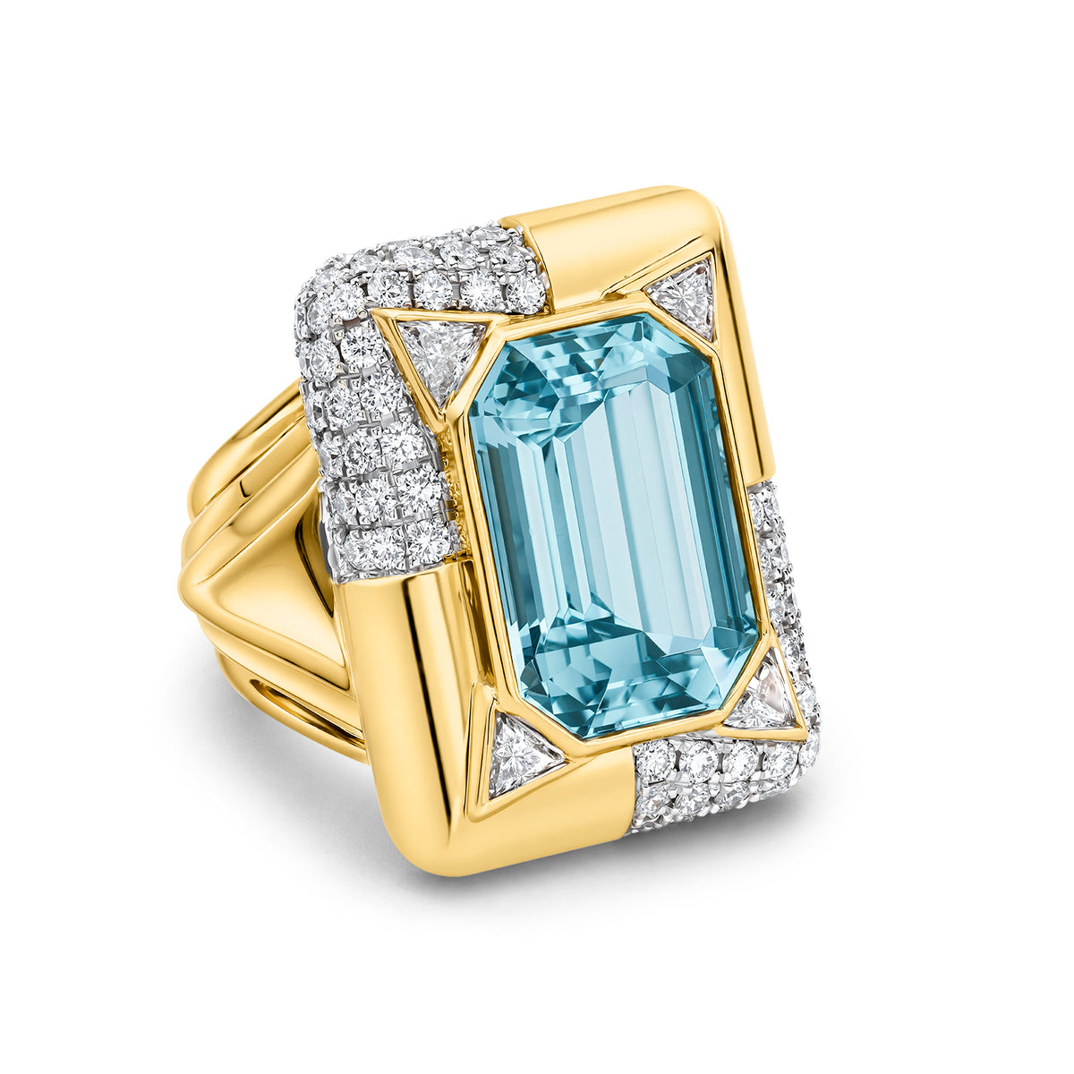 Octagon Pavé Ring