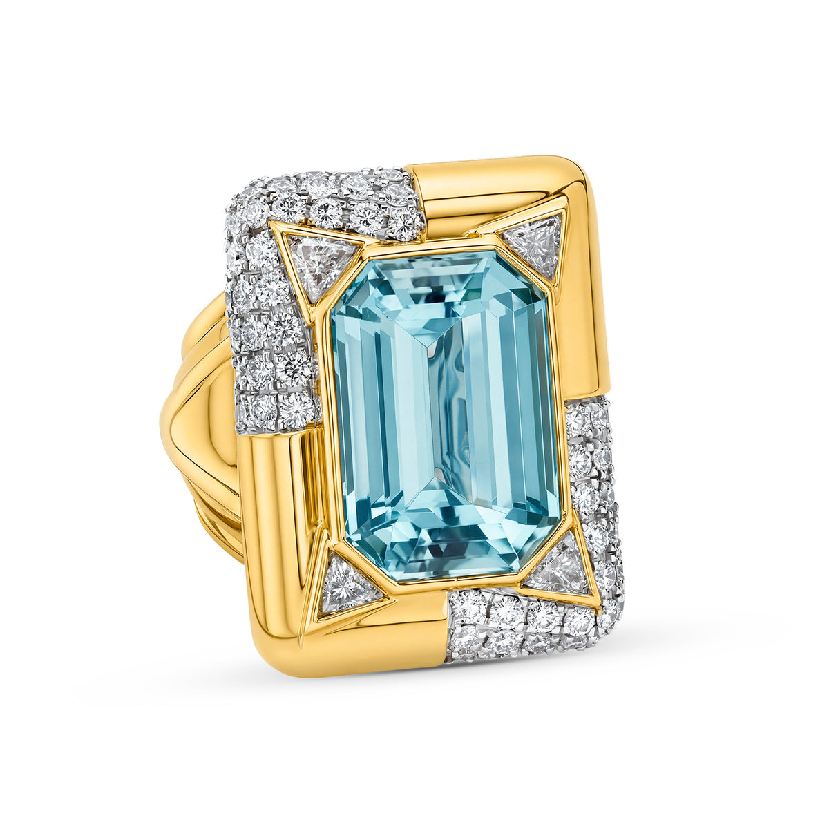 Octagon Pavé Ring