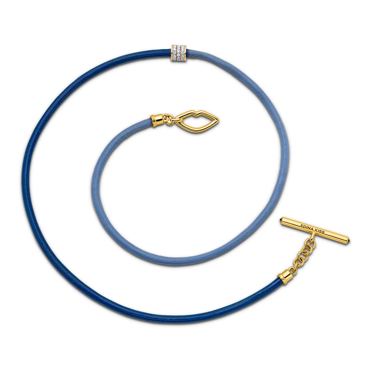 Blue Leather Cord